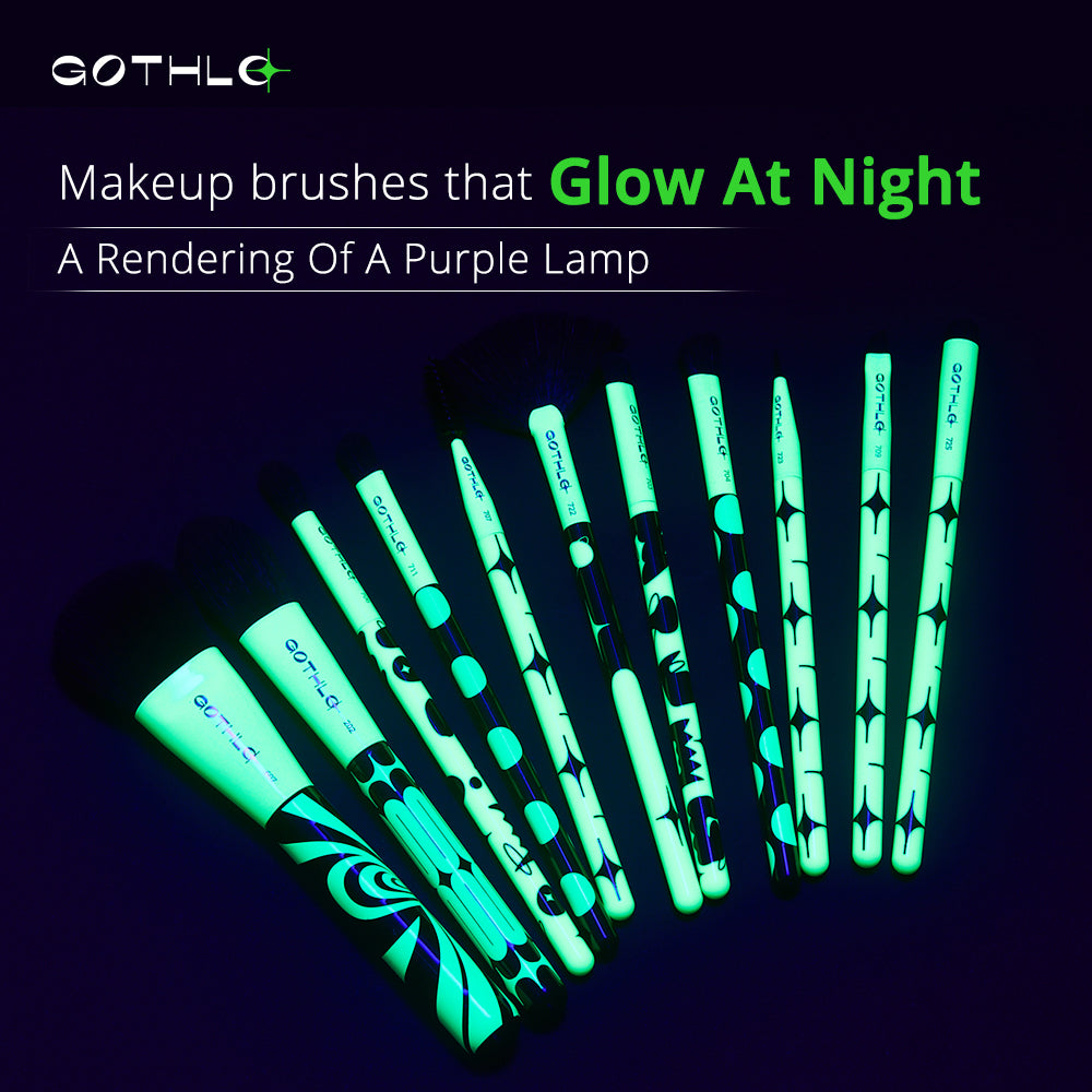 Gothlo™12PCS, Fluorescence Makeup Brush Set