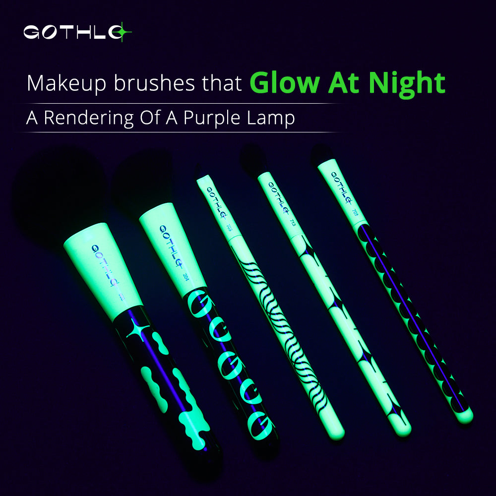 Gothlo™5PCS, Fluorescence Makeup Brush Set